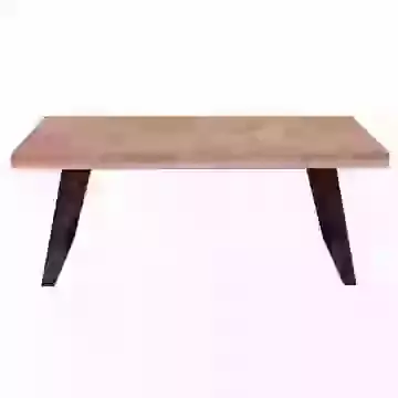 Parquet Style Mango Wood Coffee Table with Angled Legs